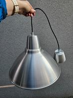 Aluminium-kleurige hanglamp, Huis en Inrichting, Lampen | Wandlampen, Ophalen, Gebruikt