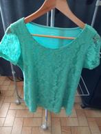 Zeegroen t-shirt, Korte mouw, Maat 36 (S), Gedragen, Groen