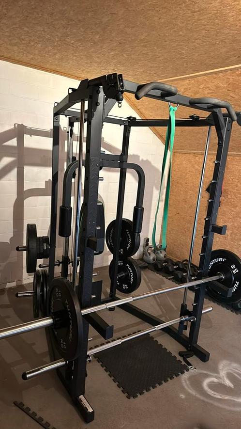 Tunturi SM80 Full smith. Squat rack/pull up/cable .. zie bsc, Sport en Fitness, Fitnessapparatuur, Ophalen of Verzenden