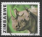 Zimbabwe 1980 - Yvert 6 - Neushoorn - 9 c. (ST), Timbres & Monnaies, Timbres | Afrique, Affranchi, Zimbabwe, Envoi