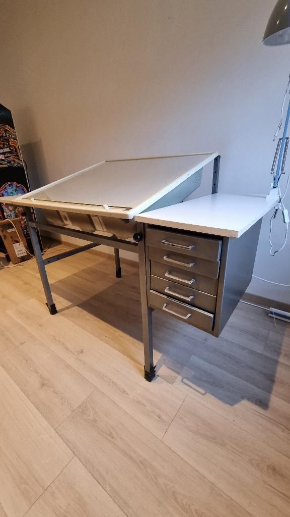 Professionele Belichtingstafel Kantelbaar Croon Meubelen, Huis en Inrichting, Bureaus, Gebruikt, Bureau, Elektrisch, In hoogte verstelbaar