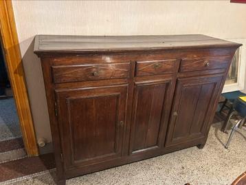 Dressoir meuble en chene 2 porte 3 tiroir, Enlèvement, Comme neuf