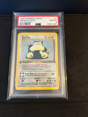 11/64 snorlax 1e psa 8 € 275,00 holo beschikbaar voor biedingen