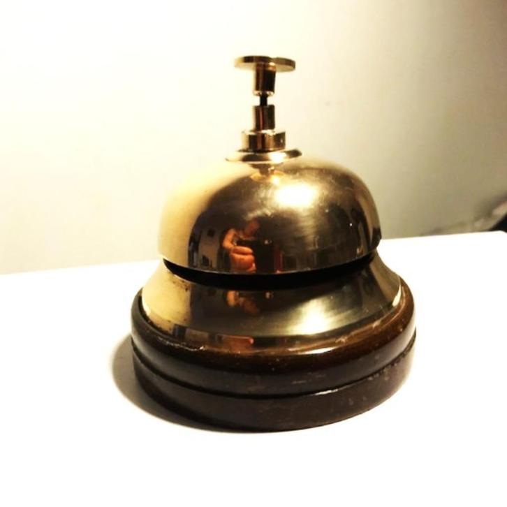 Bel Hotel Receptie massief messing Antiek🎵🔊💎😍💑🤗🎁👌, Antiek en Kunst, Curiosa en Brocante, Ophalen of Verzenden