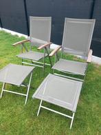 Verstelbare tuinstoelen RVS, Tuin en Terras, Ophalen, Zo goed als nieuw, Rvs