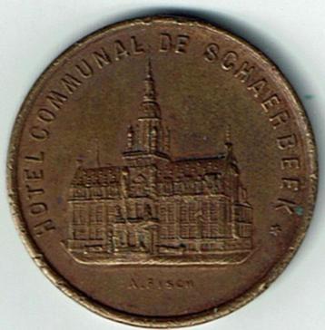 Médaille de l'hôtel de ville de Schaerbeek inauguration 1887