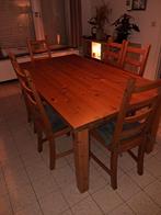 Tafel met 6 stoelen, Huis en Inrichting, Tafels | Eettafels, Ophalen, Zo goed als nieuw