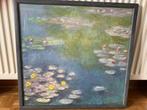 Encadrement bleu en bois "Nymphéas Monet", Ophalen, Gebruikt, 50 tot 75 cm, 50 tot 75 cm