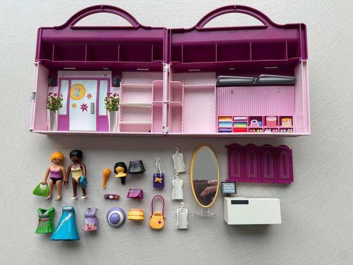 Playmobil 6862 fasion girls modeboutique - meeneemkoffer, Kinderen en Baby's, Speelgoed | Playmobil, Zo goed als nieuw, Complete set
