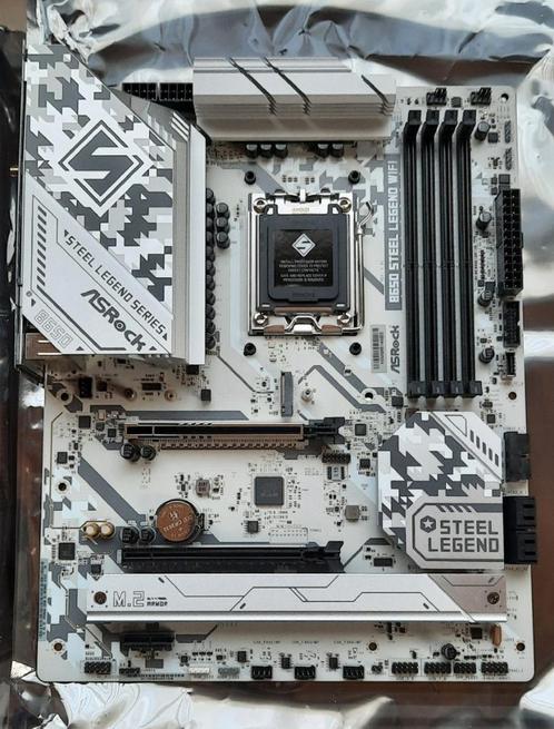 Asrock AM5 B650 Steel legend wifi (white), Computers en Software, Moederborden, Zo goed als nieuw, AMD, DDR5, Ophalen of Verzenden
