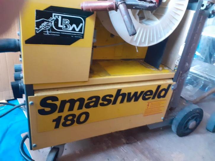 esab smashweld 180 met fles., Doe-het-zelf en Bouw, Gereedschap | Lasapparaten, Gebruikt, Ophalen