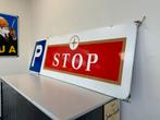 P Stop Parking emaille bord, Reclamebord, Gebruikt, Ophalen of Verzenden