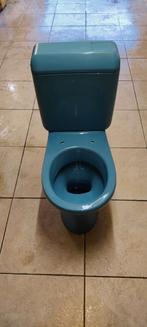 Blauw toilet, compleet met Geberit-spoeling., Doe-het-zelf en Bouw, Sanitair, Ophalen, Zo goed als nieuw