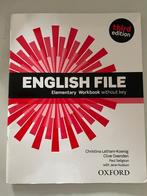 Oxford English File third edition Elementary Workbook, Comme neuf, Secondaire, Anglais, Enlèvement