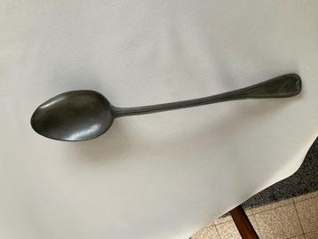 Grote antieke tinnen lepel, ca. 38 cm, goede staat  beschikbaar voor biedingen