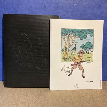 Tintin - Portefolios pour les 75 ans de la Bd beschikbaar voor biedingen