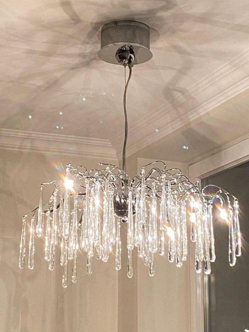 Kristallen plafondluster - tijdloze klasse, Huis en Inrichting, Lampen | Kroonluchters, Gebruikt, Glas, Ophalen