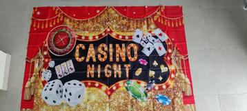 Casino night spandoek 207x145 beschikbaar voor biedingen
