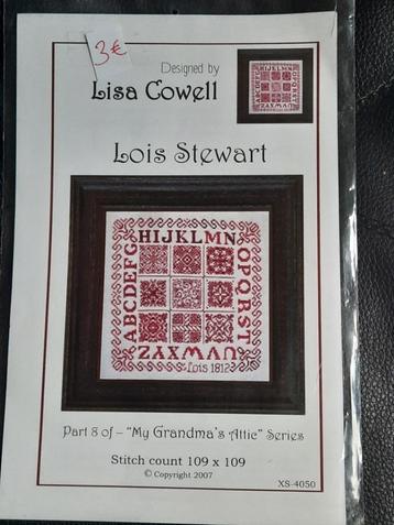 Motif original conçu par Lisa Cowel-Lois Stewart, Enlèvement ou Envoi, Comme neuf, Broderies à la main, Patron