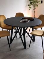 Tafel en 6 stoelen te koop, Ophalen, Zo goed als nieuw, Rond, Metaal