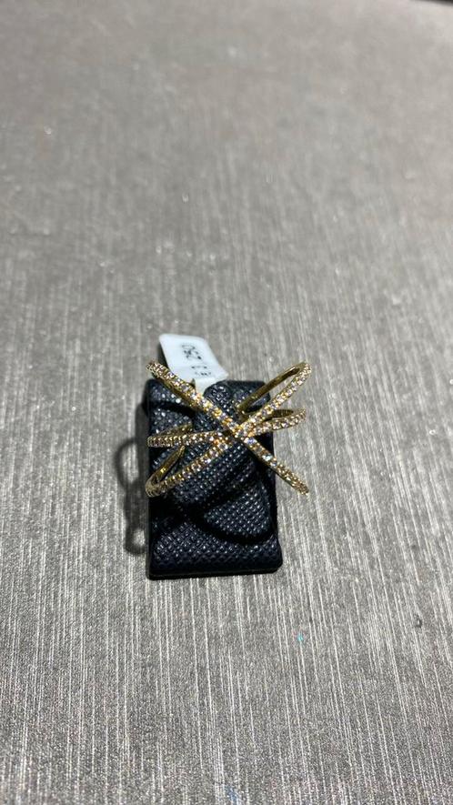 X ring 18 karaat goud vvs1 f kleur 1.35 ct, Handtassen en Accessoires, Ringen, Nieuw, Goud, Ophalen of Verzenden