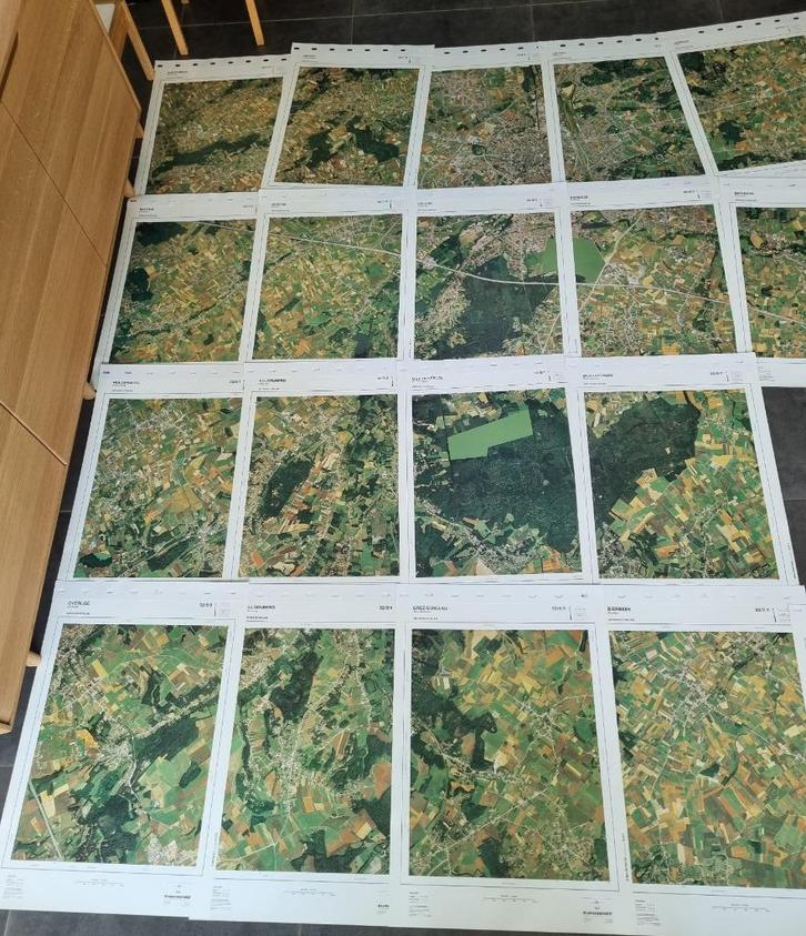 luchtfoto Leuven en omstreken, 1990, Verzamelen, Posters, Gebruikt, Overige onderwerpen, A1 t/m A3, Rechthoekig Staand, Ophalen of Verzenden