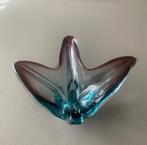 Murano glazen schaal (vogelvorm) - Roos, blauw & paars, Ophalen of Verzenden