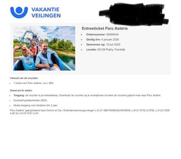 Asterix parc tickets