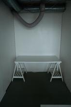 Tafelblad op Schragen, Ophalen, In hoogte verstelbaar, Gebruikt, Bureau