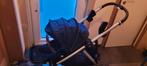 Poussette double bleue et maxi cosy de marque cybex, Enlèvement, Poussette