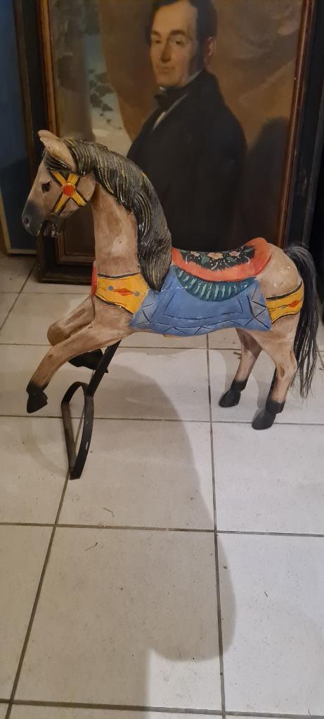 Prachtige antieke carrousel paard., Antiquités & Art, Antiquités | Jouets, Enlèvement
