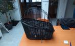 Fietsmand  hond zwart riet, AFM lengte 55 breedte37 hoogte56, Ophalen
