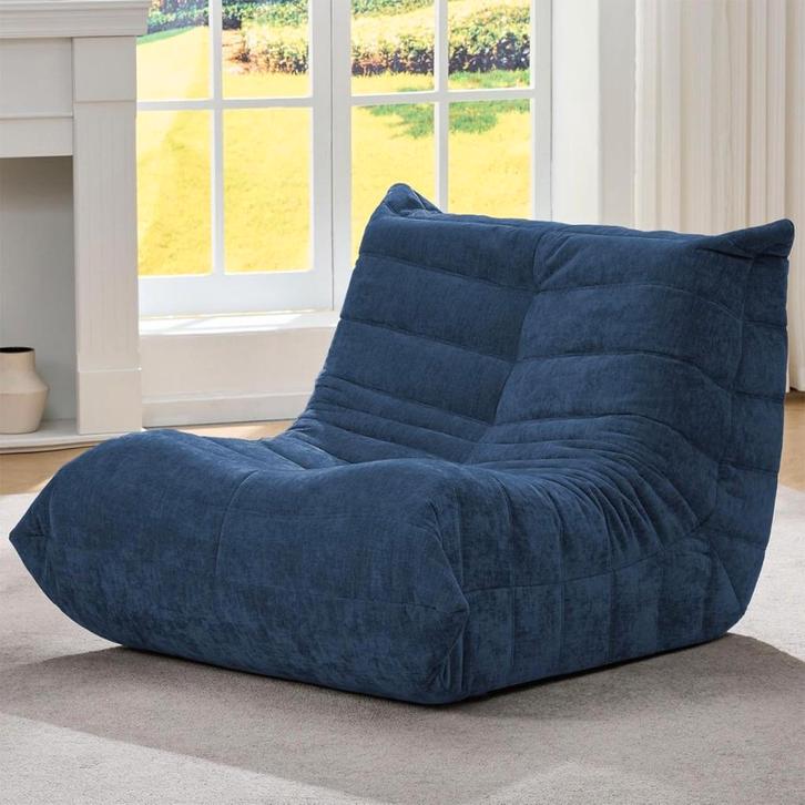 Loungestoel Ergonomische Suède Beanbagstoel, Maison & Meubles, Fauteuils