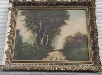 huile sur toile chemin signe beschikbaar voor biedingen