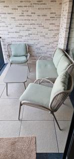 Loungeset voor buiten met tafel, Tuin en Terras, Ophalen, 4 zitplaatsen, Aluminium, Zo goed als nieuw