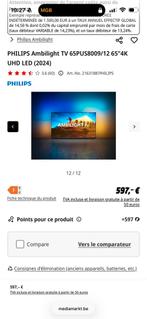 Tv philips ambilight 65, Enlèvement, Comme neuf