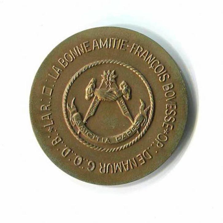 Vrijmetselarij Goede vriendschap François Bovesse Namur, Verzamelen, Overige Verzamelen, Gebruikt, Ophalen of Verzenden