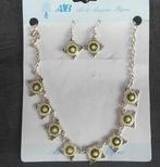 ketting met oorringen geel nieuw, Handtassen en Accessoires, Kettingen, Ophalen of Verzenden, Geel