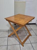 Opvouwbare houten vierkante tafel, Huis en Inrichting, Tafels | Eettafels, Gebruikt