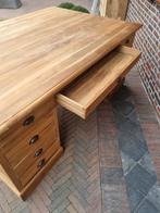 Teak partnerdesk bureau GRATIS LEVERING, Ophalen of Verzenden, Zo goed als nieuw, Bureau