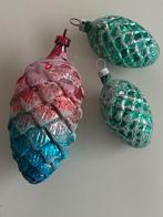 3 oude glazen vintage kerstballen uit de jaren '60, Diversen, Kerst, Ophalen, Zo goed als nieuw