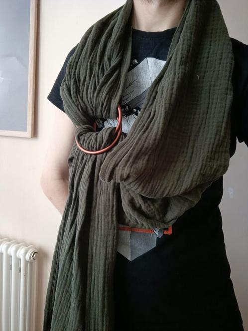 Tilia Tetra Ringsling groen, Kinderen en Baby's, Babydragers en Draagdoeken, Zo goed als nieuw, Draagdoek, Buik, Rug of Zij, Overige merken