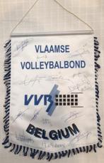 Volleyball signé fanion équipe belge, Sports & Fitness, Volleyball, Autres types, Enlèvement ou Envoi, Neuf