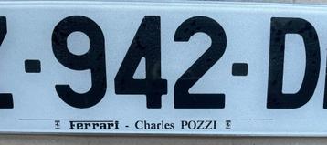 Nummerplaat plaque immatriculation FRANKRIJK FERRARI Special beschikbaar voor biedingen