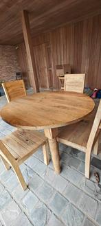 houten tafel met 4 stoelen, Ophalen, Gebruikt
