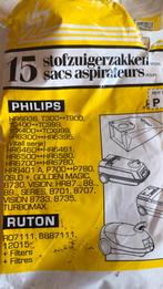 9 stofzuigerzakken voor Philips, met filters, Bricolage & Construction, Matériel de nettoyage, Comme neuf, Enlèvement ou Envoi
