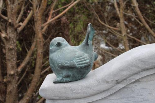 beeld van een muurvogel in groen gepatineerd brons, XXL..., Tuin en Terras, Tuinwanddecoratie, Nieuw, Ophalen