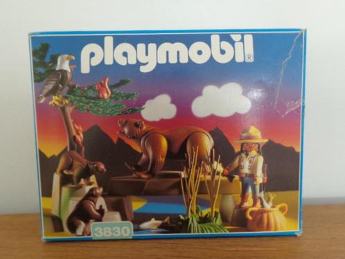 Playmobil Indienne avec ours - 3830 vintage - année 1990, Kinderen en Baby's, Speelgoed | Playmobil, Zo goed als nieuw, Complete set