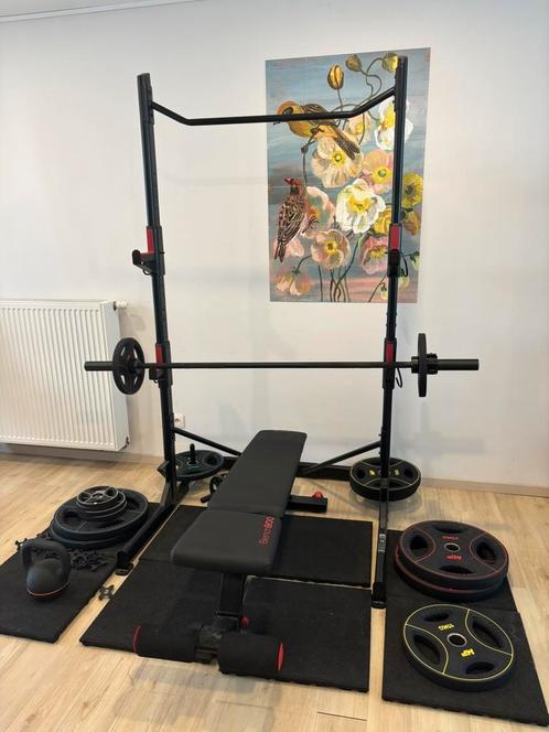 Thuis fitness volledige set, Sport en Fitness, Fitnessmaterialen, Zo goed als nieuw, Fitnessbank, Ophalen