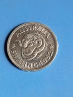 1952 Australie 1 shilling en argent George VI, Timbres & Monnaies, Monnaies | Océanie, Envoi, Monnaie en vrac, Argent